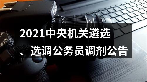 2021中央机关遴选、选调公务员调剂公告 图片