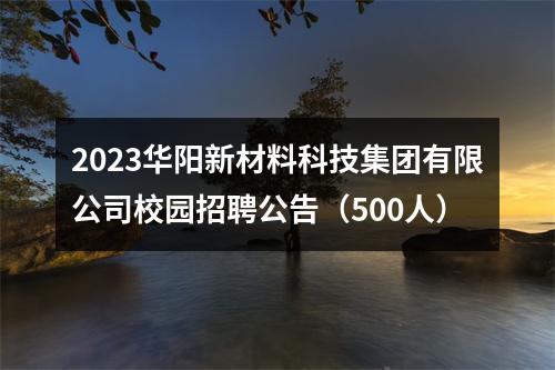 2023华阳新材料科技集团有限公司校园招聘公告（500人） 图片